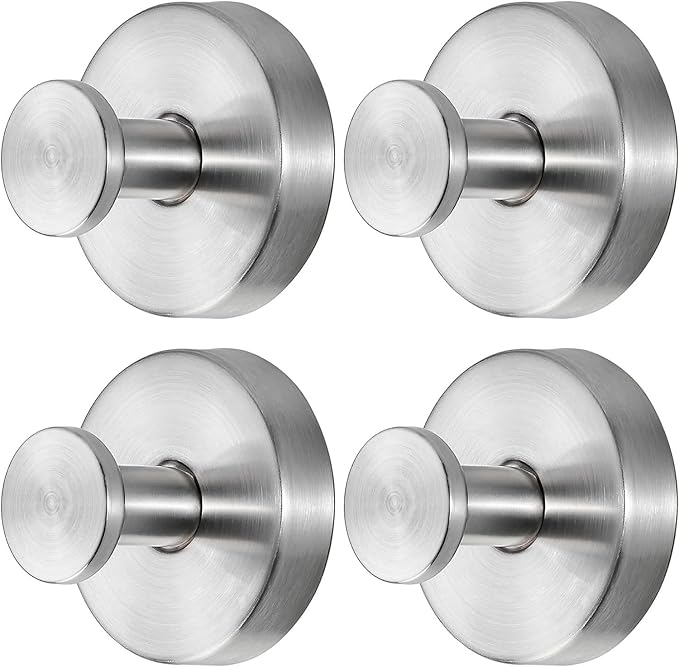 Linwnil Suction Cup Silver Wreath Hanger，Suction Cup Hooks Hanging 10 Lbs，Waterproof Suction Cup Wreath Holder for Windows, Shower, Wreaths，Smooth Doors (Silver, 4 Pack)