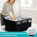 Extra Large Moving Boxes-Moving Bags with Zipper, Carrying Handles and Tag Pocket-Moving Supplies for Space Saving-Totes for Storage - for moving, Storage, Camping and Travel 93L-8 Pack