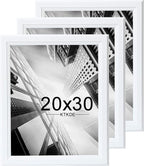 KTKDE Studio Gallery 20X30in Select picture Poster Frame Set of 3, White Wooden frames Display Poster, Posters & Art Prints for Artwork Wall Vertical or Horizontal Display best gift