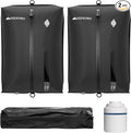 Vacuum Bag for Travel, Professional IPX8 Waterproof Reusable Vacuum Compression Bags for Travel Suitcases, Durable Space Saver Bag(2 PACK,With Pump)