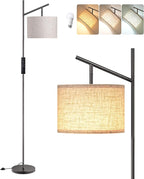 EDISHINE 64.7IN Floor Lamp for Living Room with Remote, Modern Tall Standing Lamp, Dimmable & 5CCT, Foot Pedal Switch, Minimalist for Bedroom, Bulb Included, Black