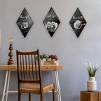ZINYAZHE 3 Pcs Black White Rose Bathroom Wall Decor Black And White Decor Flower Wooden Inspirational Wall Art with Accept Let Go Have Faith Grey Sign for Living Room Bedroom(White Rose 12 x 7")