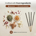 Tulasi Nag Champa Incense Sticks Gift Pack of 6, Hand Rolled Fragrance Incense Sticks for Aromatherapy, Relaxing, Yoga, Meditation, Prayer, Agarbatti Stick with Natural Oils, (15gm x 6)