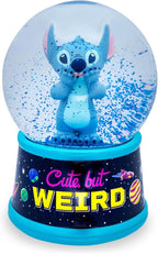 Disney Lilo & Stitch Cute But Weird Light-Up Adult Snow Globe with Swirling Glitter Display Piece | 6 Inches Tall