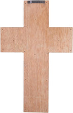 TRENDIN Wall Cross for Home Decor, Rustic Wooden Cross Wall Decor, Decorative Farmhouse Christian Religious Crucifix Art for Living Room Housewarming Gift
