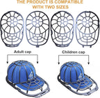 Eiito Hat washer for Washing machcine, 2 Pack Hat Cleaner for Baseball Caps Hat Shaper for Dishwasher - Hat Cage Rack Frame fit Adult and Children Wash Caps