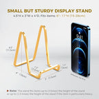 Plate Holder Easel Display Stand - 4.5 inch Metal Plate Stands for Display - Tabletop Picture Stand - Gold Iron Easels for Display Pictures | Photo Frames | Book | Decorative Plates | Plaque - 3 Pack