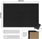 DAHAPYBOO Cork Board with Linen Black 2Pack,Bulletin Board 36"x24", Corkboards for Office Home School Message Board or Vision Board Decoration.