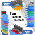 Hat Organizer for Baseball Caps 2 Packs with Built Spring Clips - Wall Mount Closet Hat Rack Holder, Storage for Wall Door/Closet Display Hat Racks Hanger (Install by Adhesive & Screws)