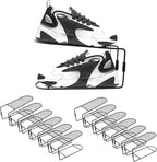CiBiZi Shoe Slots Organizer 12Pack Metal Shoe Stackers for a Pair of Shoes Double Layer Shoe Holder Shoe Storage Closet Organizers Shoe Space Saver Organizador de Zapatos Black