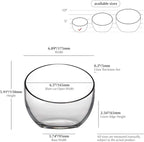 WGVI Clear Slant Cut Bowl Glass Vase, Glass Terrarium, Candy Dish, Glassware, Slant Open: 7". Height: 6" x 2.7". Base: 4" (1 Piece)