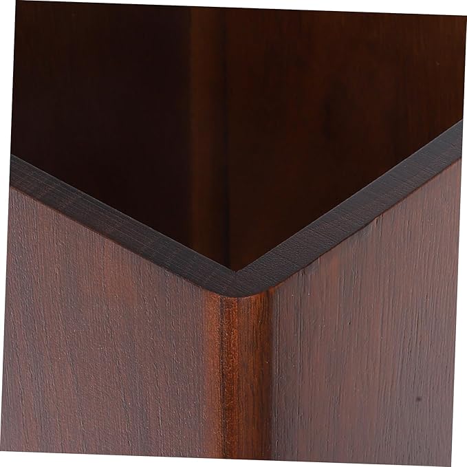 Cabilock Solid Wood Umbrella Stand Organizer for Compact Entryway Storage Design for Indoor and Outdoor Use Dark Walnut Finish