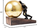 Lukitas Sisyphus Sculpture Home Decor, Struggler Statue, Sportsman Figurine Ornament for Office Living Room, Resin L8.5''