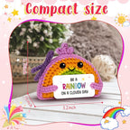 MAMAGIFTREE Inspirational Rainbow Doll with Encouragement Card, Cute Home Decor Gift for Women, Friends, Coworkers, Mother's Day Birthday Graduation Gift