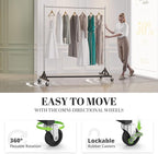HOKEEPER Z Base Clothing Rack Heavy Duty Clothes Rack for Hanging Clothes Hold 500LBS Commercial Garment Rack with Wheels Adjustable Rolling Clothes Rack Portable Z 24" Dx63 Wx71 H, 4 Pack