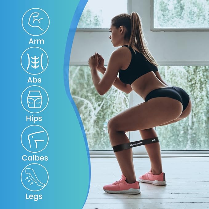 Resistance Bands, Pull Up Bands, Workout Bands for Exercise, Thick Heavy Resistance Band Set with Door Anchor, Elastic Bands for Body Stretching, Training at Home/Gym for Men & Women