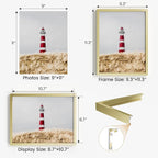 9x11 Aluminum Metal Picture Frame,Tempered Glass Gold Photo Frame 9x11 for Family Photo,Posters,Art,Document to Wall Mount Horizontally or Vertically