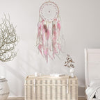 Pink Dream Catcher Feather Dream Catchers Wall Decor Handmade Dreamcatcher Wall Hanging Ornament for Bedroom Living Room Home Decor