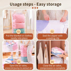 4 Pack Vacuum Storage Bags, Space Saver Bag Vacuum Seal Bags for Clothing Travel Moving Blankets Pillows Storage and Organization, Hand Pump Included (100 X 80 cm)