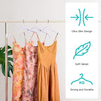 30 Pack Velvet Hangers - Non Slip Slim Hangers for Closet Organization, Space Saving Clothes Hangers with Notches for Dresses, Shirts(Purple)