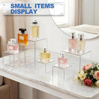 Aheroi Acrylic Risers, 6Pcs 2Set(3"*4"*5") Display Risers Display Stands, Small Square Risers Display Stands for Figures, Cupcake Tier Stand for Wedding Party, Food Statue Candy Acrylic Dessert Display Shelf
