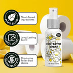 Clean-n-Fresh Toilet Spray, Pack of 3 - Citrus Scent, Bathroom & Toilet Odor Removers, Air Fresheners for Home, Travel Size Toiletries, Total 5.1 Fl Oz