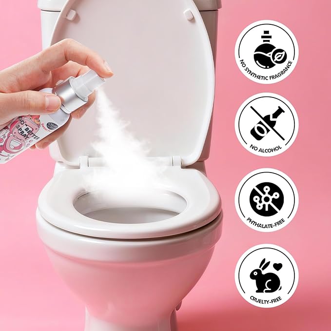 Clean-n-Fresh Toilet Spray, Variety Pack of 3 - Citrus, Peach, Beach Coco, Bathroom Odor Deodorizer, Air Freshener Bathroom Spray, Total 5.1 Fl Oz, 3 Scents