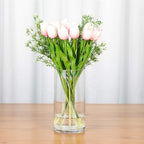 WGV Cylinder Vase, Diameter 5", Height 8", Clear Glass Floral Planter Container, Floating Candle Holder for Wedding Party Event Home Office Decor, 1 Piece