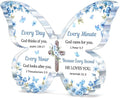 Christian Gifts for Women Faith, Butterfly Acrylic Plaque Sign, Religious Gifts for Women on Mothers Day Birthday Christmas, Spiritual Present for Female Friend Family, 5x3.8x0.5 Inch - Blue