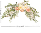 Faux Various Flowers Swag, Realistic Artificial Peony Floral Swag Hanging Arrangement for Home, Wedding, Party, Indoor Outdoor Arch Decor