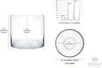 Royal Imports Flower Glass Vase Decorative Centerpiece for Home or Wedding - Cylinder Shape (4" Wide x 4" Tall, Clear)