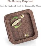 Cant Help Falling in Lov Wind Up Wooden Music Box, Vintage Musical Gifts for Birthday Christmas Valentine's Day Anniversary (Walnut)