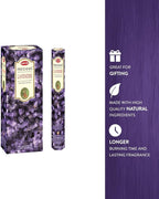 HEM Lavender Incense Sticks – Pack of 120 | Hand-Rolled in India | Soothing Floral Aroma for Relaxation, Stress Relief, Meditation, Yoga, Prayer & Home Fragrance