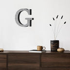 Qunclay 8'' Silver Crystal Diamond Bling Letters Crushed Diamond Decoration Wooden Glitter Letter with Screw and Hooks Rhinestone Gift for Wedding Y2k Mcbling Bedroom Wall Decor (Letter G)