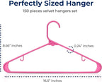 SereneLife 150 Pack Plastic Hangers, Non-Slip, Space-Saving Closet Organizers, Durable and Strong for Shirts, Sweaters, Hoodies, Kids Clothes & Dresses, Ultra-Thin, Lightweight
