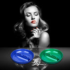 3Pcs Assorted Colors Ashtray Sets, Ash Tray for Cigarettes and Cigar, Round Large Size Plastic Ashtrays, for Indoor Outdoor Home Office Patio Restaurant Bar Hotel Use (1 Green 1 Red 1 Blue)