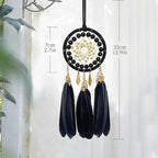 Handmade Small Dream Catcher Black for Car Rear View Mirror Accessories, Jiyamony Hanging Ornaments Car Mirror Hanging Accessories Ornament Decor
