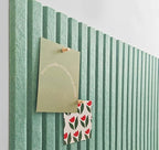 Large Cork Board for Office, 8 Pack Felt Wall Tiles with Slat Wall Paneling and Safe Removable Adhesive Tabs, Felt Bulletin Board Pin Board Cork Boards for Walls - Jade Green