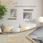 Natural Solid Wood 8.5x11 Picture Frame, Display 8.5 x 11 Inch Picture Poster Photo, Vertical & Horizontal Wall Hanging - 2 Pack/Natural/8.5"x11"