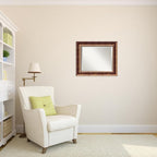 Amanti Art Bronze Wall Mirror 25x21 Manhattan Bronze Rectangle Bathroom Mirror for Wall Decor Living Room, Small Traditional Wood Frame, Hangs Horizonally and Vertically, Bathroom Decor, Beveled Edge