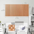 Large Cork Board for Office, 8 Pack Felt Wall Tiles with Slat Wall Paneling and Safe Removable Adhesive Tabs, Felt Bulletin Board Pin Board Cork Boards for Walls - Burnt Orange