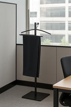 Proman Products VL17241 Kumo Freestanding Metal Valet Stand Organizer with Removable Hanger, Trouser Bar, Black, 11.5" W x 11.5" D x 41" H