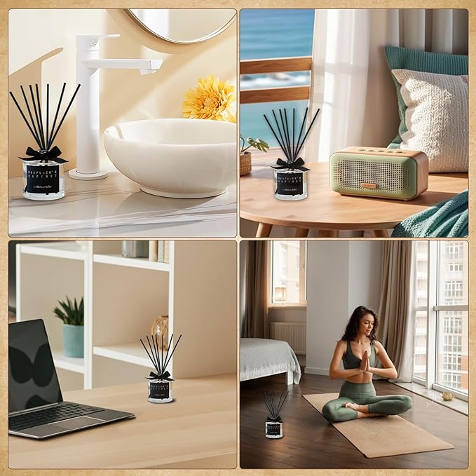 130Pcs Reed Diffuser Sticks - 10inch/3mm White Reed Sticks,Diffuser Refills,Suitable for Diffusing Essential Oil Aromas (3mm x 25cm (130pcs))