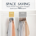 HOUSE DAY Black Velvet Hangers 20 Pack, Premium Non-Slip Felt Clothes, Sturdy Heavy Duty Coat, Durable Hangers for Suits, Space Saving with No Hanger Mark, 360° Swivel Rotating Rose Gold Hook