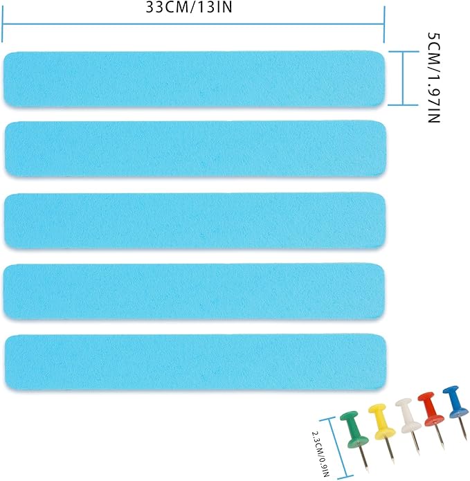 Bulletin Board Cork Board Cork Boards for Walls Cork Board for Office Pin Board Bulletin Boards for Walls (Sky Blue)