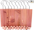 Cedar Blocks for Clothes Storage, Hang Ups 10pcs and Balls 20pcs for Closet Storage Totally 30PCs