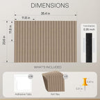 MaxGear Large Cork Boards for Walls 36" x 24", Earth Brown Felt Bulletin Board Tiles for Office Decor, 6 Pack Felt Wall Tiles with Slat Paneling, Push Pin Board Home Wall Organizer