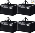 Extra Large Moving Boxes-Moving Bags with Zipper, Carrying Handles and Tag Pocket-Moving Supplies for Space Saving-Totes for Storage - for moving, Storage, Camping and Travel 125L-4 Pack