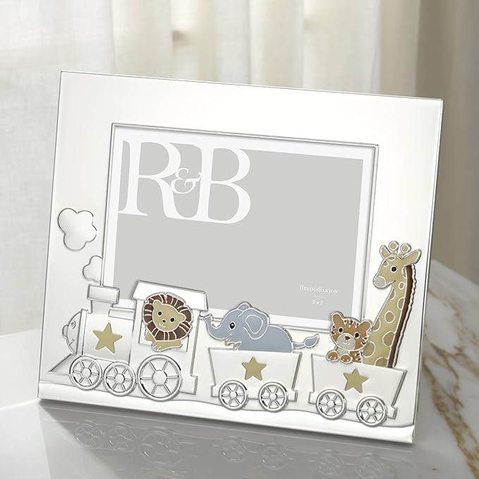 Reed And Barton 897383 Animal Train Silverplate 5x7 Frame