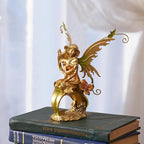 Resin Fairy Statue Elegant Fantasy Decor, Hand-Painted Angel Figurine Graceful Fairy Sculpture for Bookshelf, Mantel, Bedroom Decor, Thoughtful Gift for Women, Girls (Elegant Kneeling)